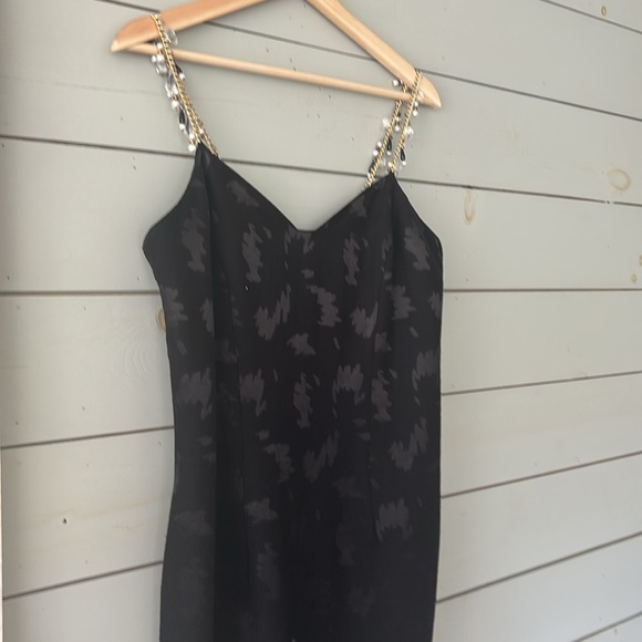 Vintage Jackie K Little Black Dress | Beaded Straps | Size 9/10 (M) - Picture 4 of 7